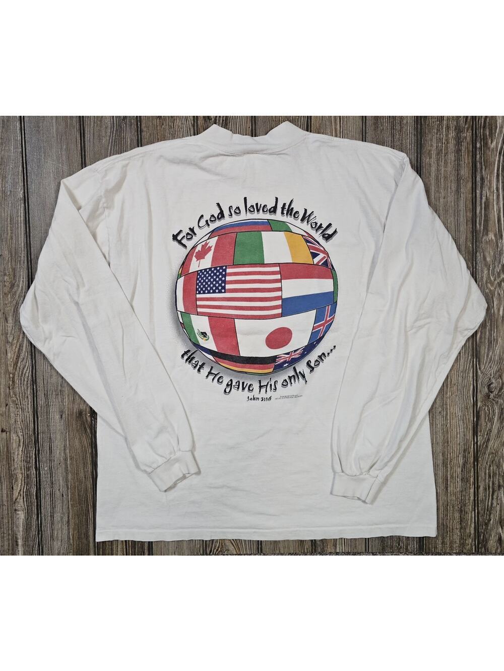 Vintage 1996 Olympics Atlanta Jesus God Religion Bible Double Sided T-Shirt XXL